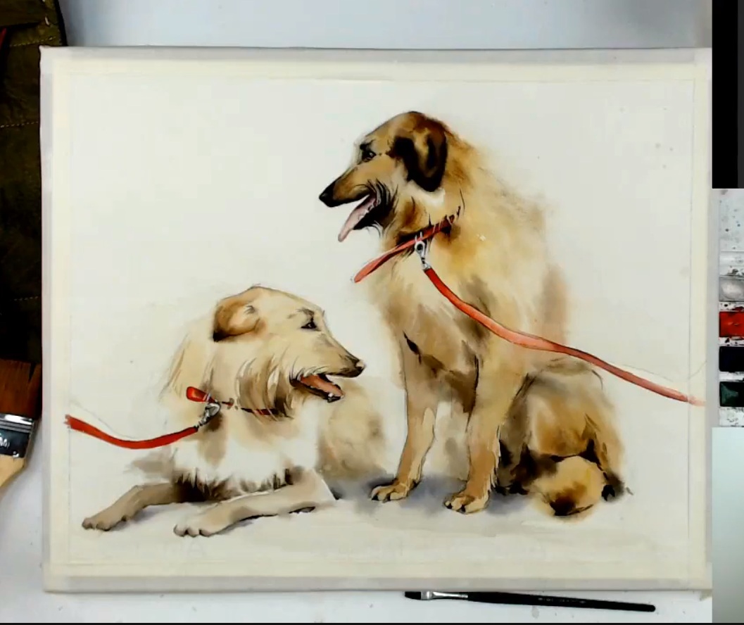 Живопись акварелью Нарисуй друга! Овес и Рисонька _0.jpg